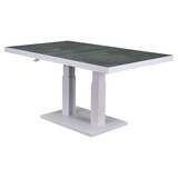 AVH-Collectie Showroommodel Pacific lounge-diningtafel 140x85xH49-72 cm in hoogte verstelbaar aluminium wit AVH-Collectie Showroommodel Pacific lounge-diningtafel 140x85xH49-72 cm in hoogte verstelbaar aluminium wit