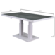 AVH-Collectie Showroommodel Pacific lounge-diningtafel 140x85xH49-72 cm in hoogte verstelbaar aluminium wit