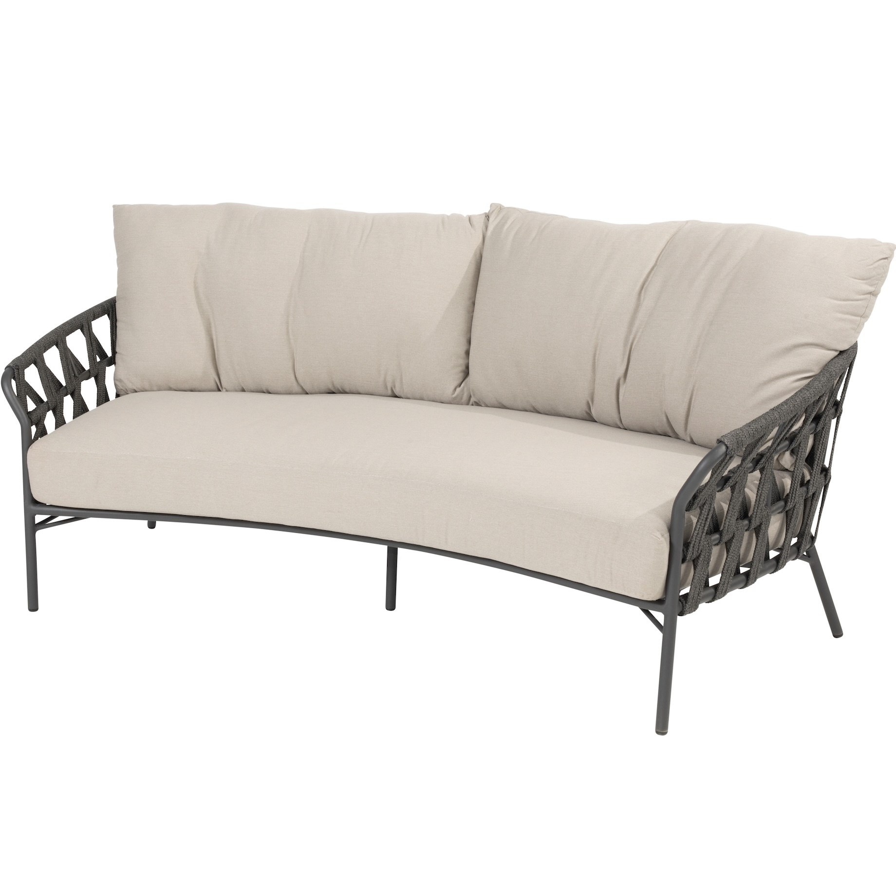 Taste 4SO Showroommodel Albareto lounge 2,5-zitsbank organic antraciet rop 