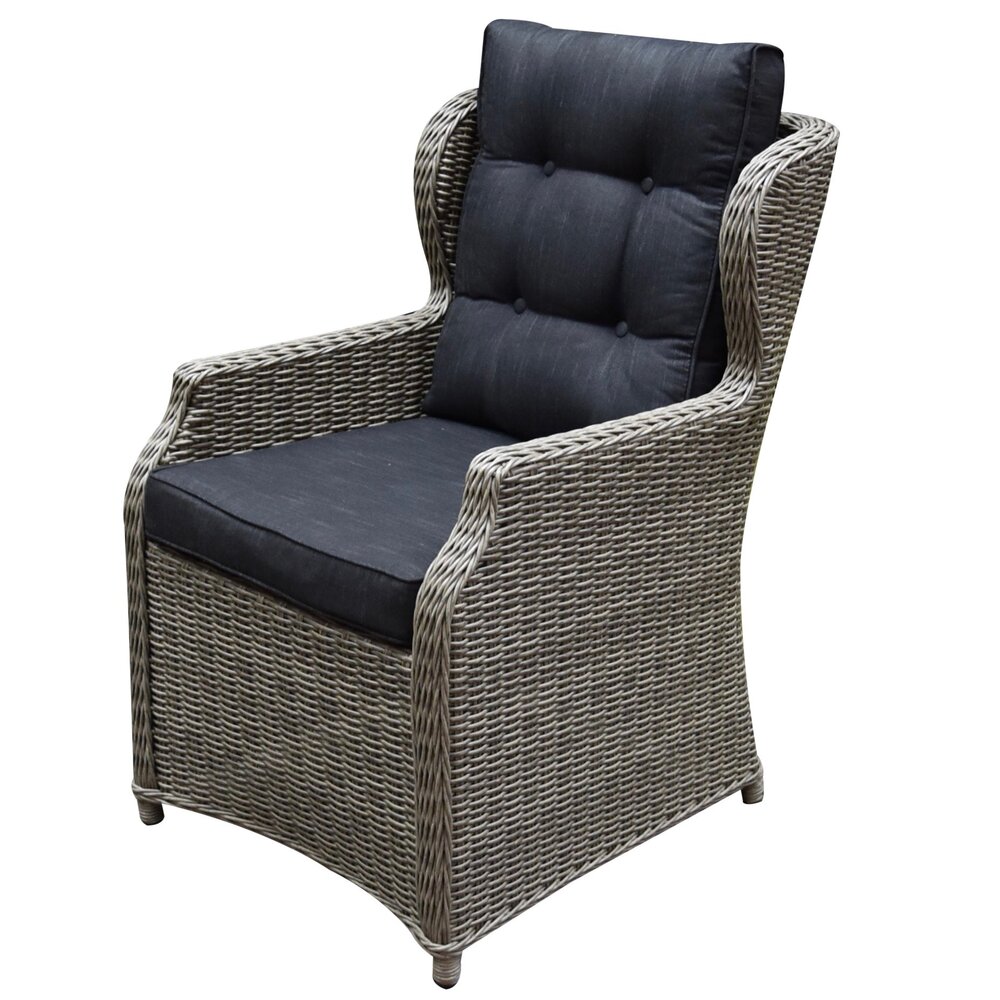 AVH-Collectie Showroommodel Ibiza XL stoel-bank loungeset 6-delig verstelbaar grijs