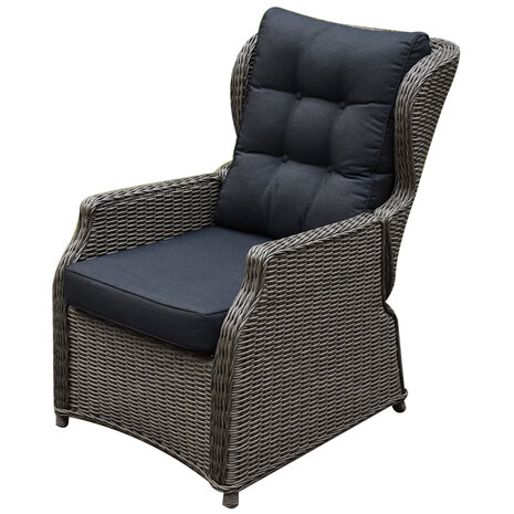 AVH-Collectie Showroommodel Ibiza XL stoel-bank loungeset 6-delig verstelbaar grijs