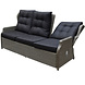 AVH-Collectie Showroommodel Ibiza XL stoel-bank loungeset 6-delig verstelbaar grijs