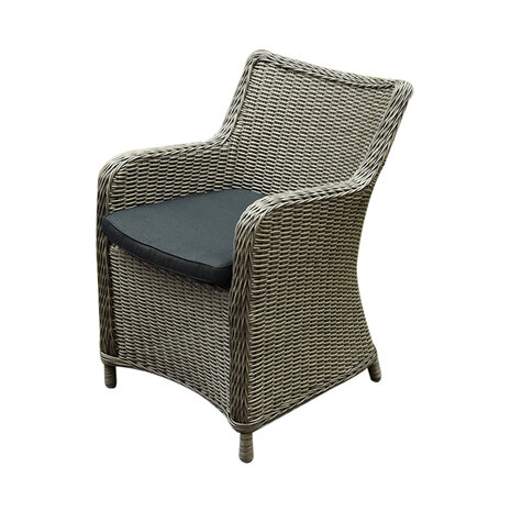 AVH-Collectie Showroommodel Bilbao dining tuinstoel grijs ( set van 4)