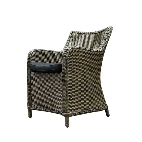 AVH-Collectie Showroommodel Bilbao dining tuinstoel grijs ( set van 4)