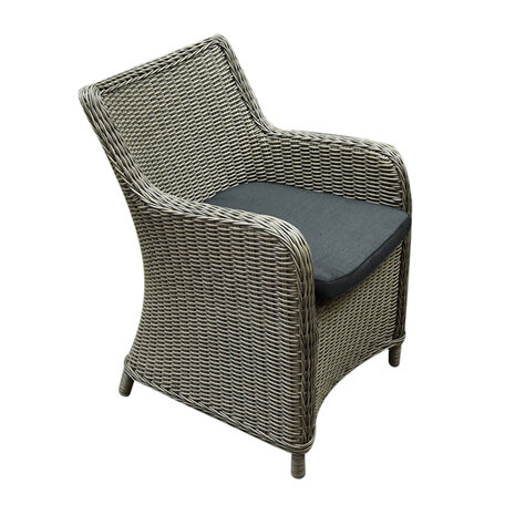 AVH-Collectie Showroommodel Bilbao dining tuinstoel grijs ( set van 4)