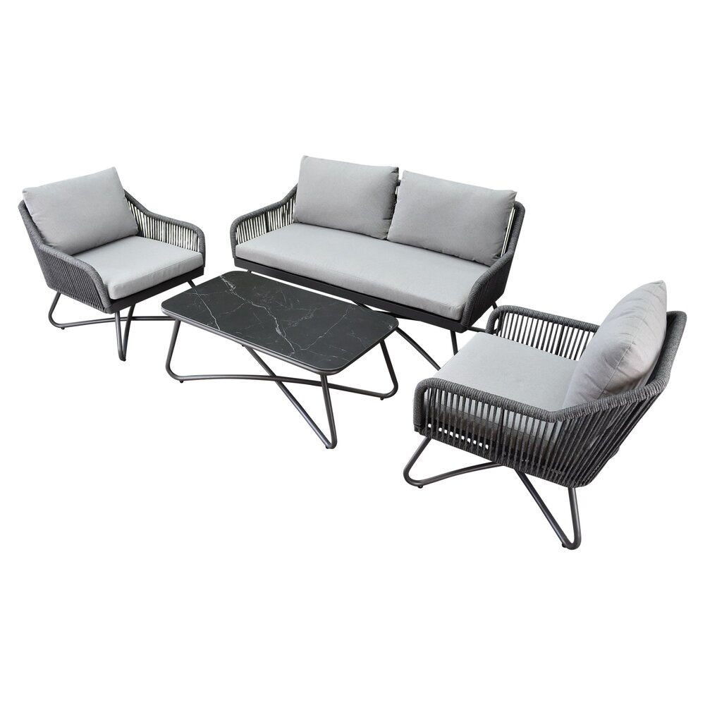 AVH-Collectie Showroommodel Andros stoel bank loungeset 4 delig rope