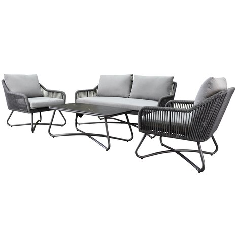 AVH-Collectie Showroommodel Andros stoel bank loungeset 4 delig rope