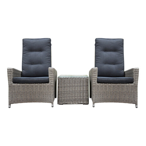 AVH-Collectie Showroommodel Menorca lounge balkonset verstelbaar 5-delig grijs