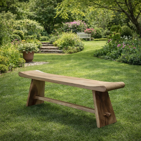 AVH-Collectie Holle boomstambank 150x30x45 cm AVH-Collectie Holle boomstambank 150x30x45 cm