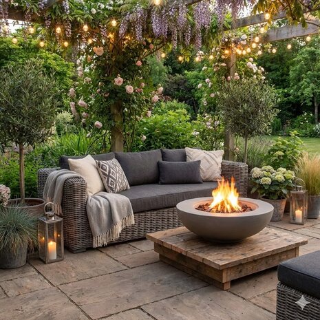 AVH-Collectie Cervo lounge tuinbank grijs