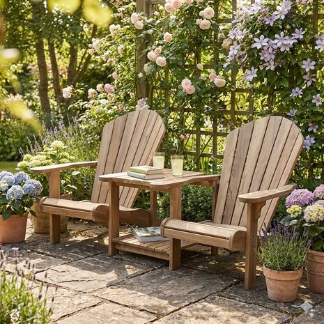 AVH-Collectie Canadian Twin teakhouten relax set AVH-Collectie Canadian Twin teakhouten relax set