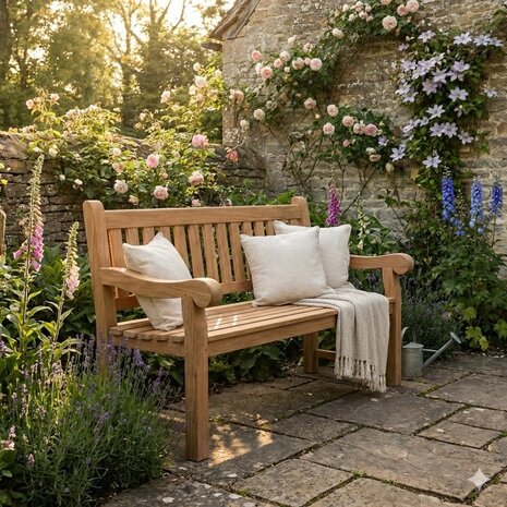 AVH-Collectie Elephant tuinbank 220x61xH91 cm teak zware uitvoering