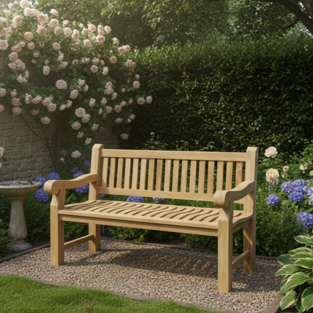 AVH-Collectie Elephant tuinbank 150x61xH91 cm teak zware uitvoering