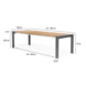 SUNS Showroommodel SUNS Rialto uitschuifbare dining tuintafel 217-269x100xH75 cm MRG/natural teak