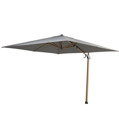 4 Seasons Outdoor Siesta premium zweefparasol 300x300 cm houtlook charcoal 4 Seasons Outdoor met robuust 90KG voet en hoes 4 Seasons Outdoor Siesta premium zweefparasol 300x300 cm houtlook charcoal 4 Seasons Outdoor met robuust 90KG voet en hoes