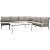 AVH-Collectie Joshua hoek loungeset 3 delig aluminium latte