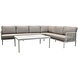 AVH-Collectie Joshua hoek loungeset 3 delig aluminium latte