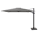 4 Seasons Outdoor Siesta premium zweefparasol 300x300 cm charcoal  met robuust 90 KG voet en hoes