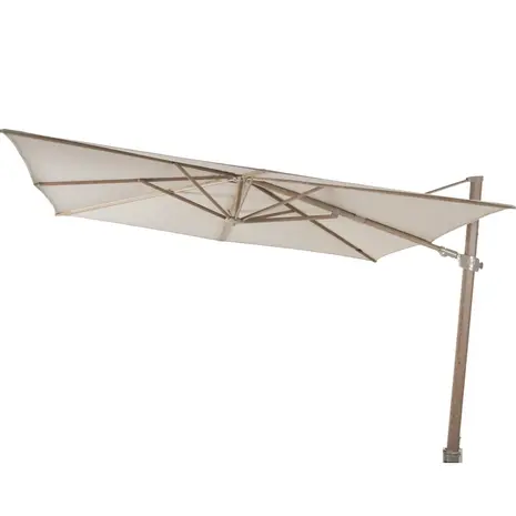 4 Seasons Outdoor Siesta premium zweefparasol 300x300 cm houtlook sand 4 Seasons Outdoor met robuust 90KG voet en hoes 4 Seasons Outdoor Siesta premium zweefparasol 300x300 cm houtlook sand 4 Seasons Outdoor met robuust 90KG voet en hoes