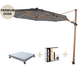 4 Seasons Outdoor Siesta premium zweefparasol 350 cmØ houtlook frame charcoal 4 Seasons Outdoor met robuust 90KG voet en hoes 4 Seasons Outdoor Siesta premium zweefparasol 350 cmØ houtlook frame charcoal 4 Seasons Outdoor met robuust 90KG voet en hoes
