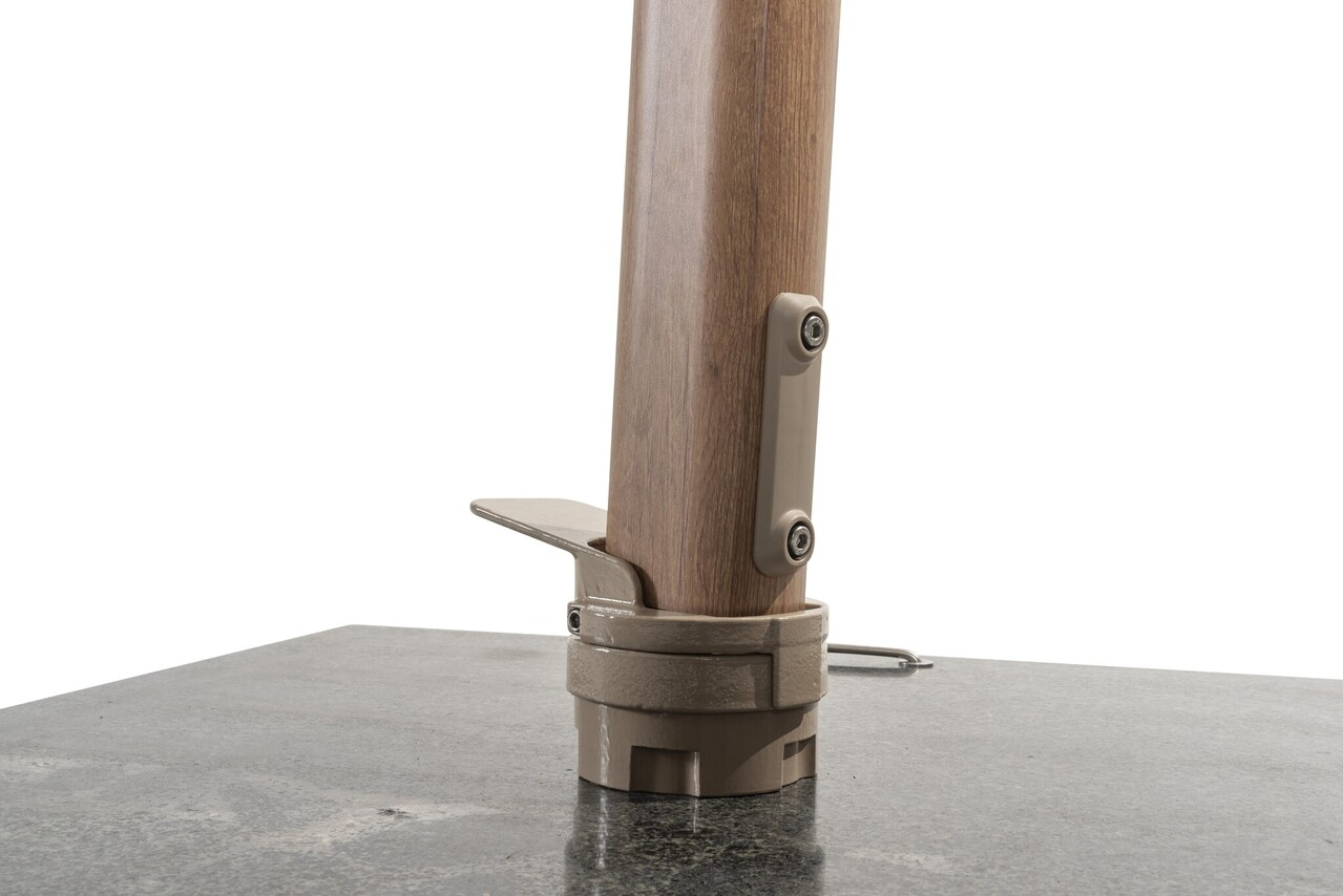 4 Seasons Outdoor Siesta premium zweefparasol 350 cmØ houtlook frame charcoal 4 Seasons Outdoor met robuust 90KG voet en hoes 4 Seasons Outdoor Siesta premium zweefparasol 350 cmØ houtlook frame charcoal 4 Seasons Outdoor met robuust 90KG voet en hoes