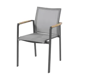 4 Seasons Outdoor Showroommodel Cortina stapelstoel antraciet Taste 4SO