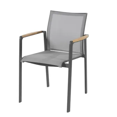 4 Seasons Outdoor Showroommodel Cortina stapelstoel antraciet Taste 4SO