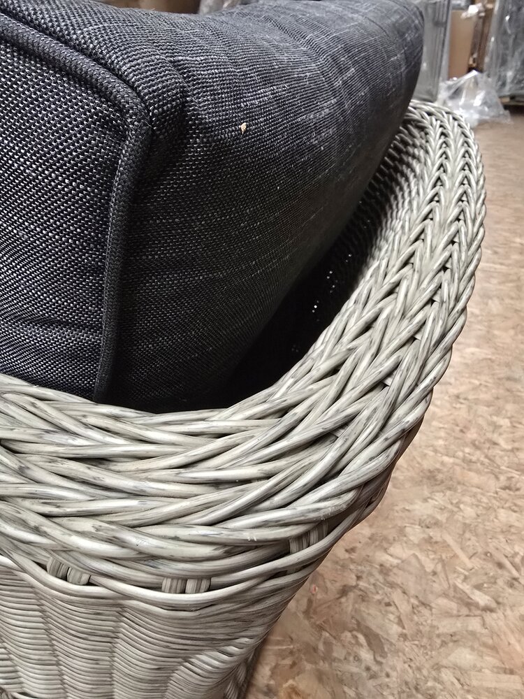 AVH-Collectie Showroommodel Toscane XL lounge tuinstoel verstelbaar grijs