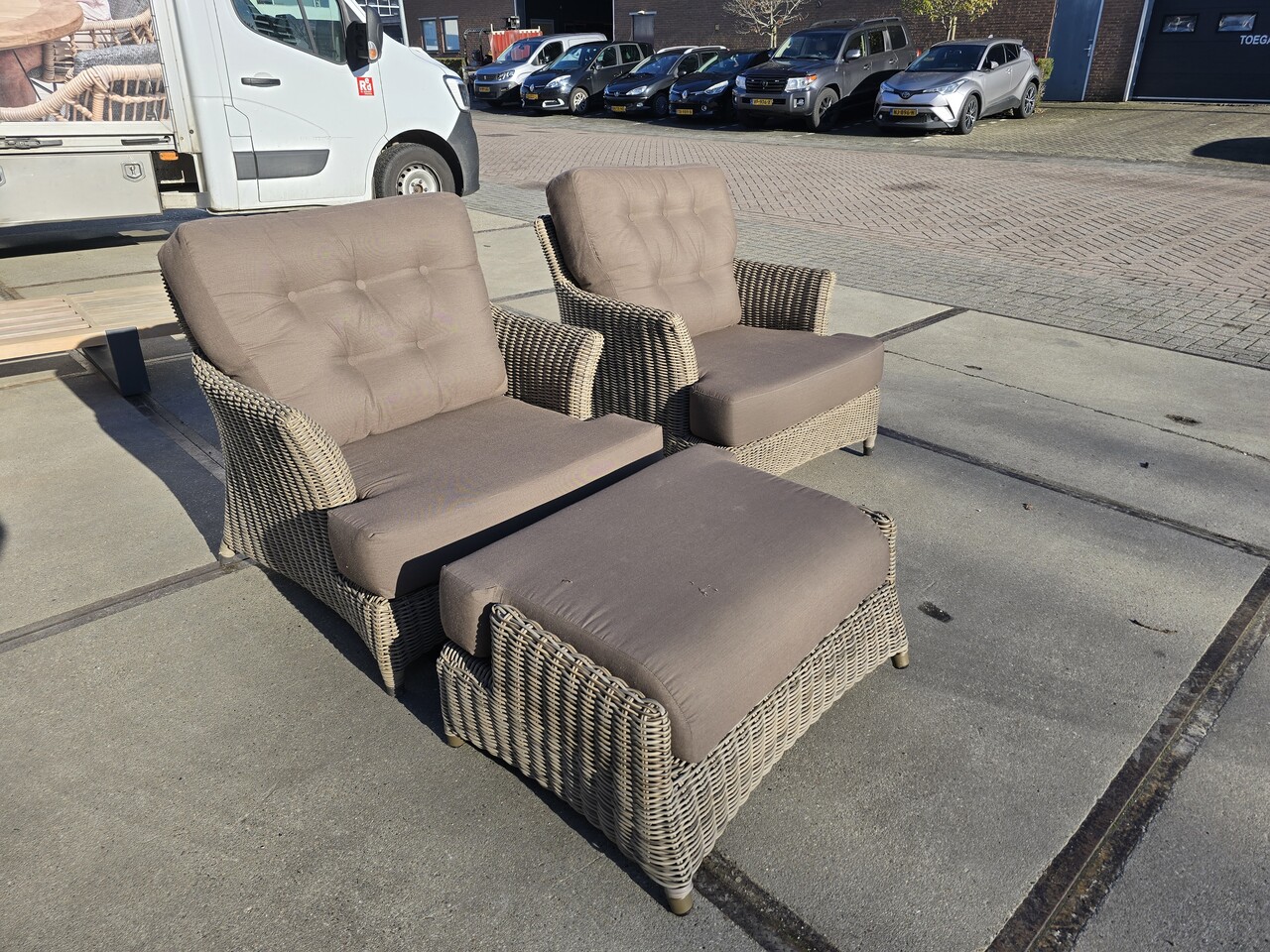 AVH-Collectie Showroommodel Julie Valentine lounge balkonset 3-delig pure