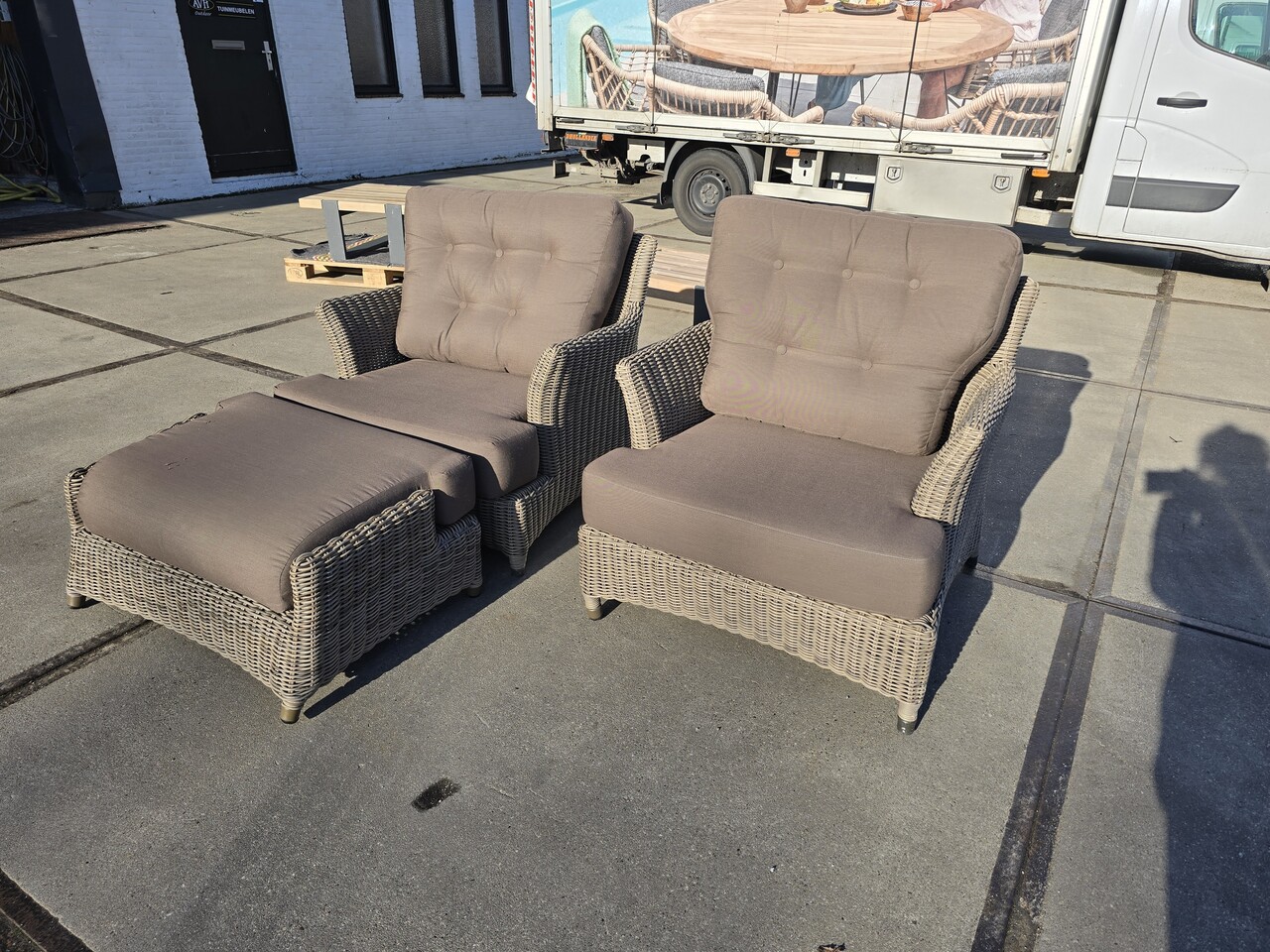 AVH-Collectie Showroommodel Julie Valentine lounge balkonset 3-delig pure