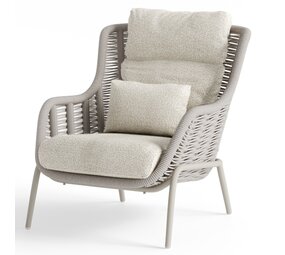 Sunsit Casto high back loungestoel rope camel sand beachy boucle SUNS Sunsit Casto high back loungestoel rope camel sand beachy boucle SUNS