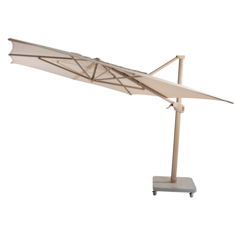 4 Seasons Outdoor Hacienda zweefparasol 300x400 cm latte frame sand 4 Seasons Outdoor