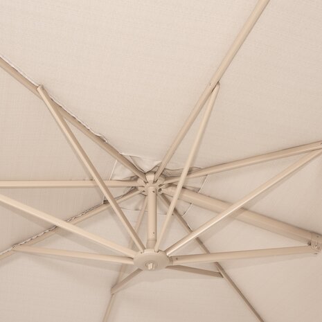 4 Seasons Outdoor Hacienda zweefparasol 300x400 cm latte frame sand 4 Seasons Outdoor