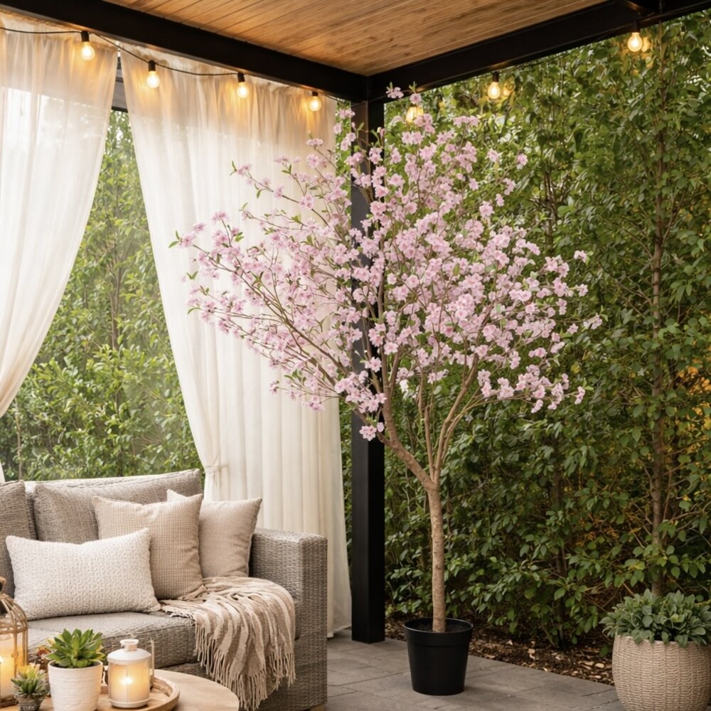 AVH-Collectie Kunstboom kersenbloesem roze 250 cm hoog AVH-Collectie Kunstboom kersenbloesem roze 250 cm hoog