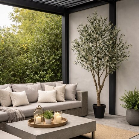 AVH-Collectie Kunst olijfboom robuust meerstammig hoogte 210 cm