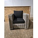 AVH-Collectie Showroommodel Nissah lounge tuinstoel naturel rotan - olefin black - urecel foam