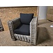 AVH-Collectie Showroommodel Nissah lounge tuinstoel naturel rotan - olefin black - urecel foam