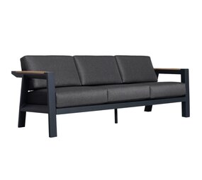 AVH-Collectie Showroommodel Victoria 3-zitsbank antraciet teak aluminium