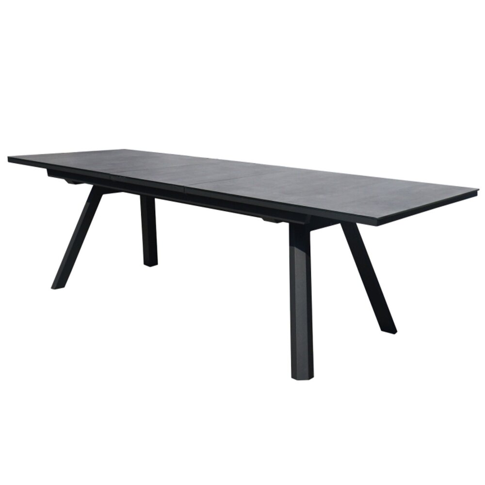 AVH-Collectie Showroommodel Ancona 2x uitschuifbare diningtafel 180-225-270x90xH76 cm antraciet