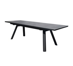 AVH-Collectie Showroommodel Ancona 2x uitschuifbare diningtafel 180-225-270x90xH76 cm antraciet