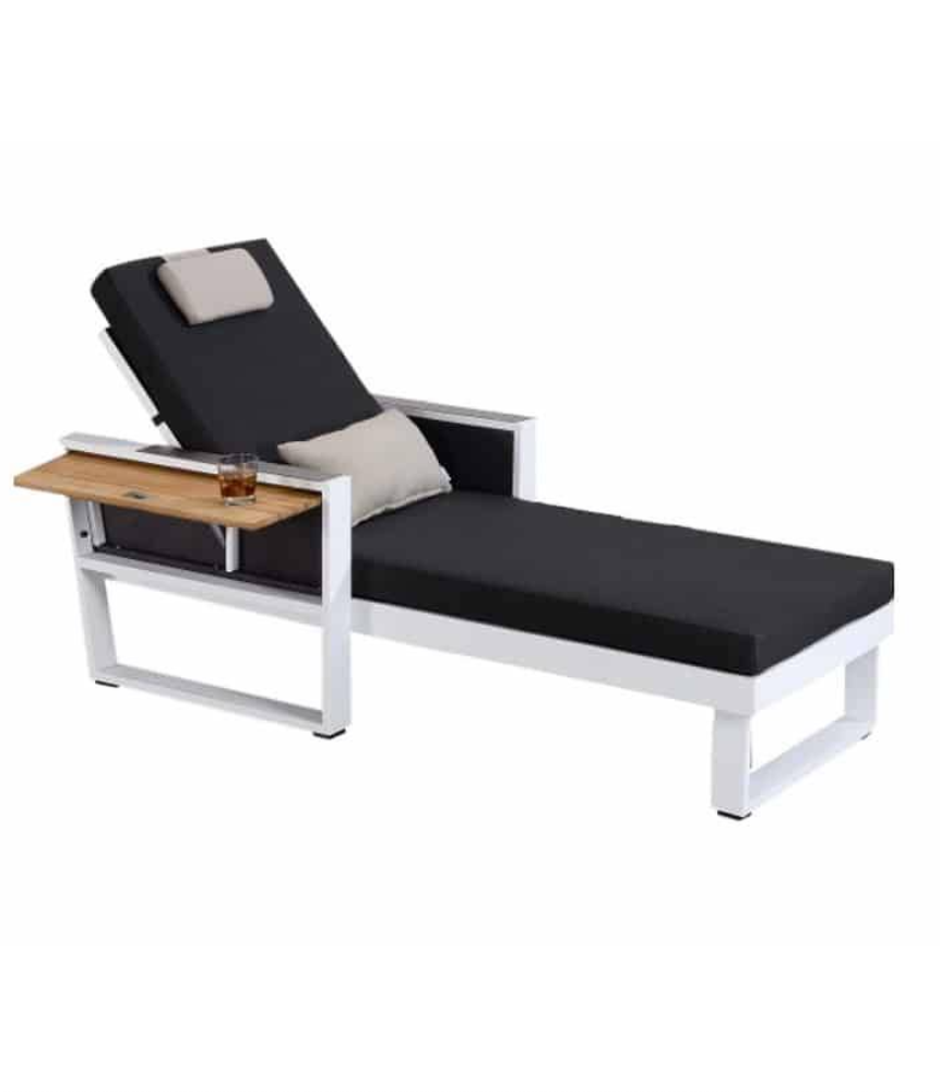 Higold Showroommodel Higold York ligbed rechts aluminium wit teak