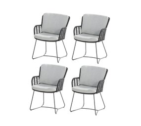 4 Seasons Outdoor Fabrice dining tuinstoel antraciet 4-Seasons Outdoor set van 4 4 Seasons Outdoor Fabrice dining tuinstoel antraciet 4-Seasons Outdoor set van 4