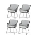 4 Seasons Outdoor Fabrice dining tuinstoel antraciet 4-Seasons Outdoor set van 4 4 Seasons Outdoor Fabrice dining tuinstoel antraciet 4-Seasons Outdoor set van 4