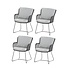 Fabrice dining tuinstoel antraciet 4-Seasons Outdoor set van 4