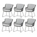 4 Seasons Outdoor Fabrice dining tuinstoel antraciet 4-Seasons Outdoor set van 6