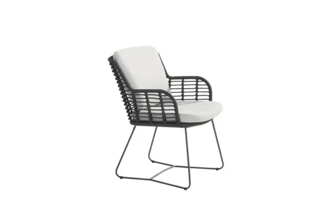 4 Seasons Outdoor Fabrice dining tuinstoel antraciet 4-Seasons Outdoor set van 6