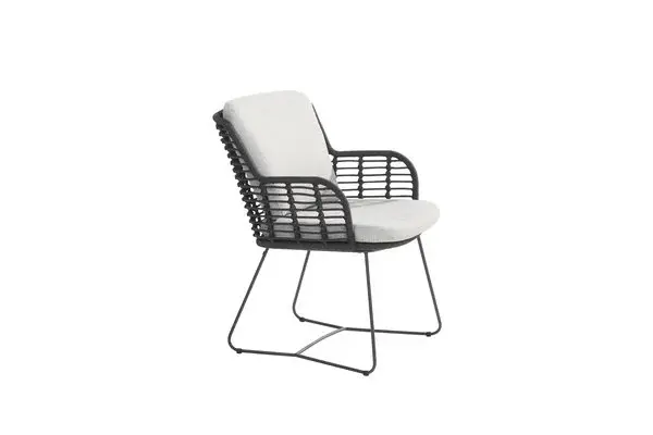 4 Seasons Outdoor Fabrice dining tuinstoel antraciet 4-Seasons Outdoor set van 6