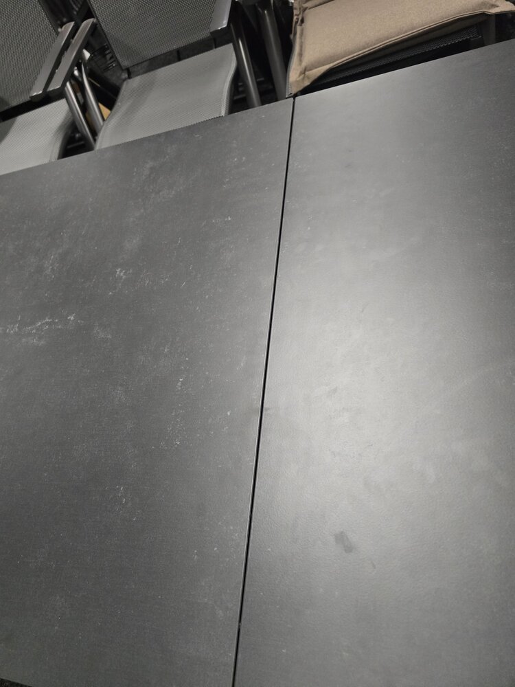 AVH-Collectie Showroommodel Ancona 2x uitschuifbare diningtafel 180-225-270x90xH76 cm antraciet