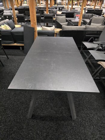 AVH-Collectie Showroommodel Ancona 2x uitschuifbare diningtafel 180-225-270x90xH76 cm antraciet