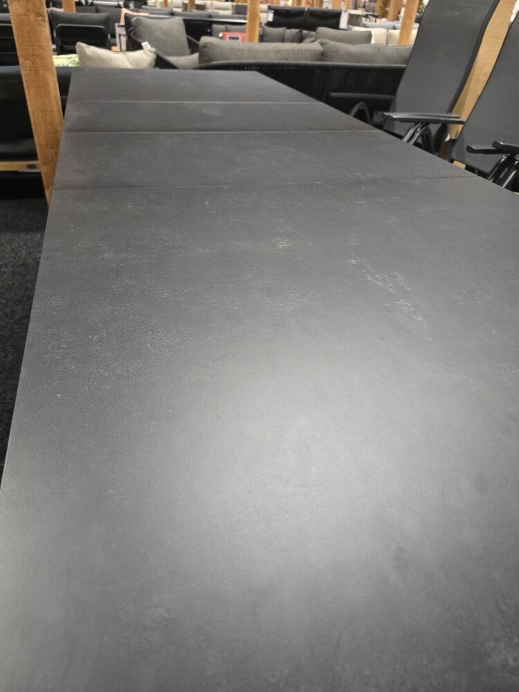 AVH-Collectie Showroommodel Ancona 2x uitschuifbare diningtafel 180-225-270x90xH76 cm antraciet